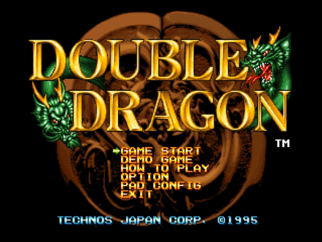 Double Dragon title screen for Neo Geo CD